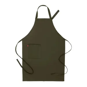 4579 Bib apron - Dark olive-green