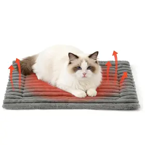 Self-Warming Pet Bed, Small Self-Heating Pet Cage Mat — No Electricity Needed, Ultra-Warm Heating. Self-Heating Cat Bed, Super Soft and Cozy Dog Cage Mat, Non-Slip Self-Warming Pet Pad. cute