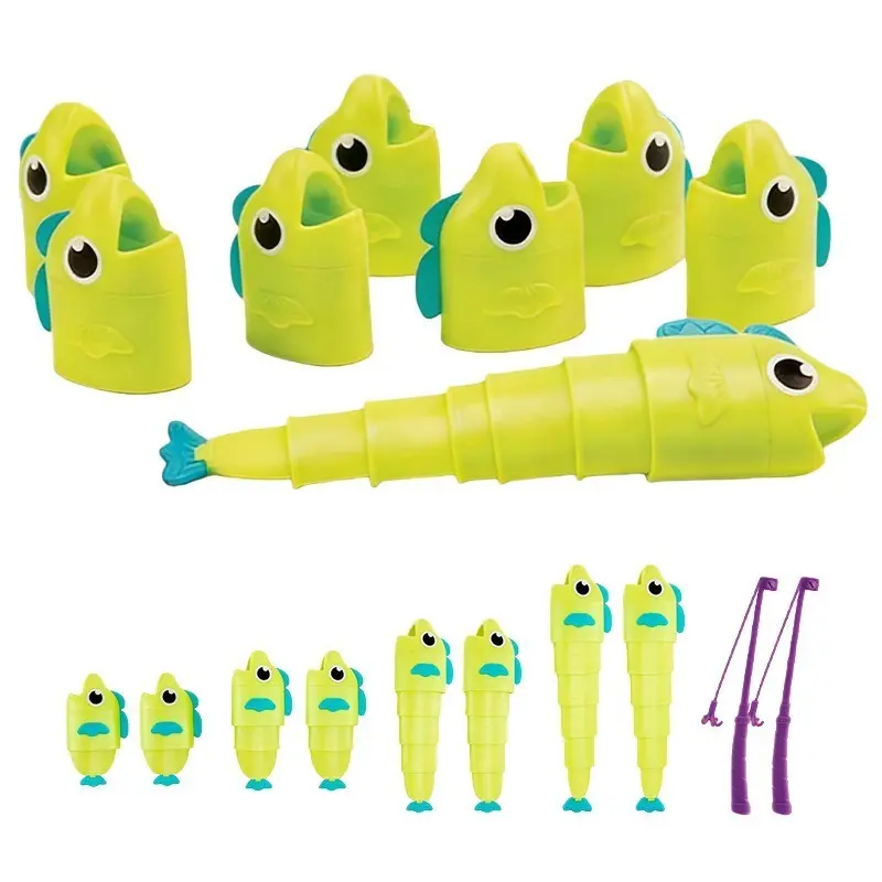 "Who Can Catch the Longest Fish?" Master Fishing Toy - 2 Magnetic Poles, Playful Toddler Pretend Play Educational Game for Children, Develops Reaction & Cognition Abilities, Novelty Stress Relief Gift for Birthday