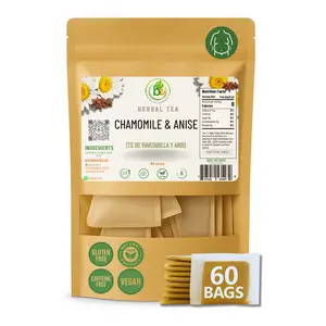 VIRAL Manzanilla & Anís Té (Chamomile & Anise) – 60 Tea Bags – 100% Natural, Vegan, Herbal – Gluten-Free, Non-GMO – by Bexpertsusa Beverage Sweet