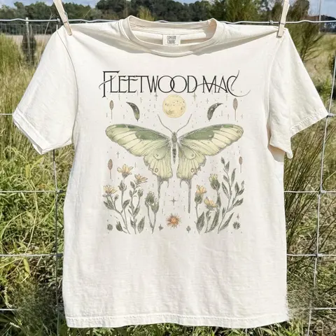 Vintage Inspired Band Tee, Vintage Bands Retro Band Shirts, Gypsy TShirt, Rumours TShirt, Music Lover Gift, Floral Tee confidence outdoor loose fit women st mother