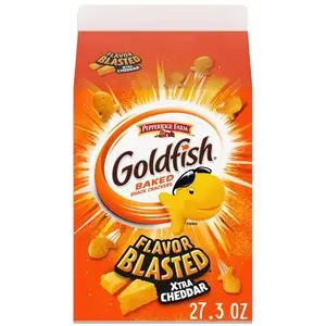 Goldfish Flavor Blasted Xtra Cheddar Cheese Crackers, 27.3 oz Carton