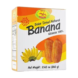 JHC Thai Dried Bananas 240g - Natural Sweet Fruit Snacks, Healthy Vegan Crispy Banana Chips