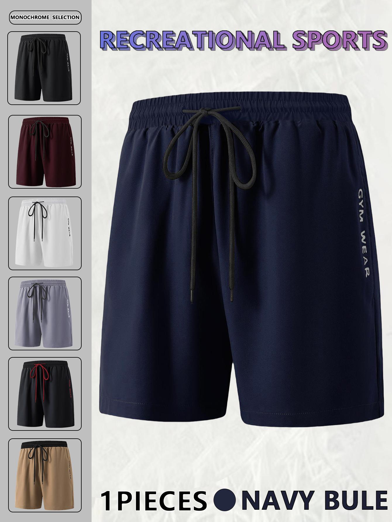 Men's Letter Print Leisure Shorts, Casual Comfy Breathable Athletic Shorts for Summer, Shorts for Men, Men's Bottoms for Daily Wear, Men Shorts, Jogging Shorts, Breathable Fitness Shorts, SummerSportsShorts Please refer to the size chart before purchasing