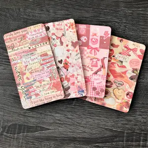Vintage Valentine's Kindle Insert - Retro Heart & Love Letter Design for Clear Case Covers Colorsoft Romantic E-Reader Decor Bookish Gift