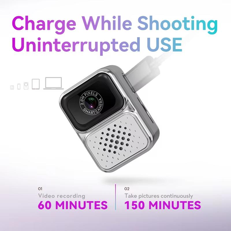 2026 Mini camera S130,Mini life camera,640P 0.96" IPS colos Screen.60 mins Length of use.Suitable for sports and outdoor activities, light and portable.(No TF card,No charge cable)