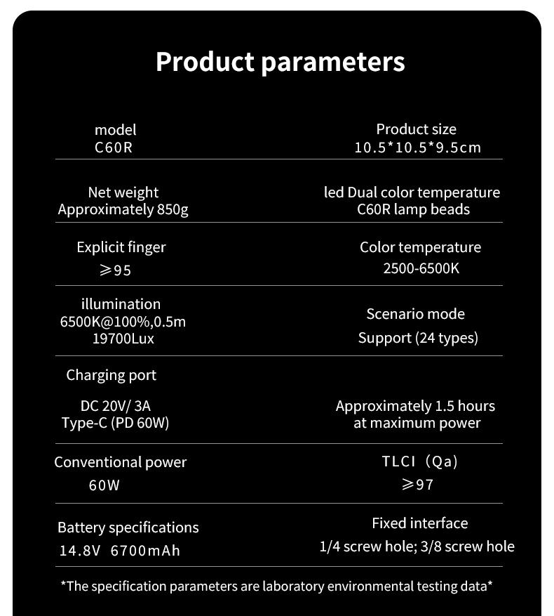2026 Upgraded Handheld Photography Light, Camera Fill Light, 2500K-6500K Adjustable Color Temperature, 13400mAh Fast Charging, Suitable for Vlogging, Portrait Photography, Filming, Studio Use, Live Streaming, and Makeup (Black | Standard RGB) 2026 Upgraded Handheld Photography Light, Camera Fill Light, 2500K-6500K Adjustable Color Temperature, 13400mAh Fast Charging, Suitable for Vlogging, Portrait Photography, Filming, Studio Use, Live Streaming, and Makeup (Black | Standard RGB)