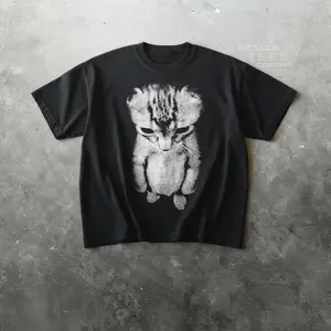 Sad Kitten Meme Standing Cat T-Shirt