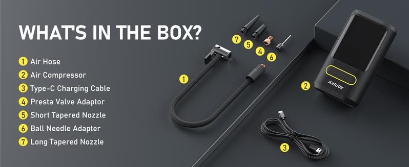 Easy Practical Tire Inflator Portable Air Compressor, 150 PSI Cordless Air Pump for Car Tires with Auto Shut-Off, LED Light and Digital Pressure Gauge, Electric Bike Tire Pump for Cars, Bike, Motorcycle, Ball (CE & FCC Certification)