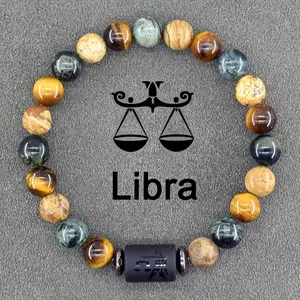Libra Zodiac Sign Bracelet Beaded Handmade Fashionable All-match Exquisite Jewelry for Women & Men Trendy Birthday Gift Versatile bracelets bracelet for men friendship bracelets