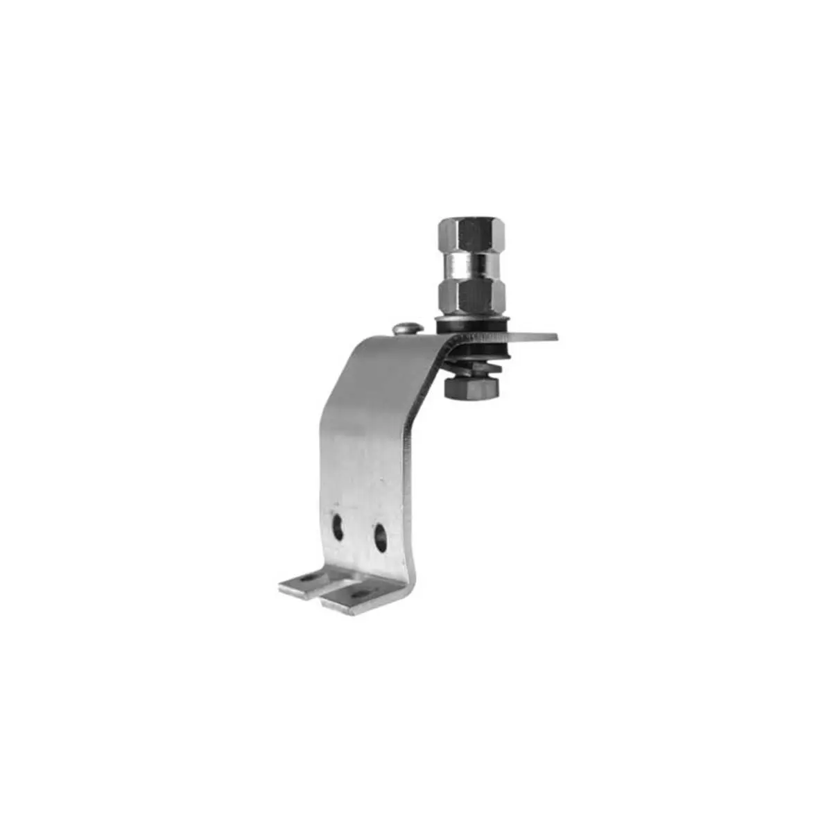 212 MAIN Stainless Steel Antenna Bracket, 2.25-inch Short Drop Mount for Fenders and Trunks, 3 Vertical Side Holes to Reuse Fender Bolt, 3 Mounting Holes, 2 Screw Holes