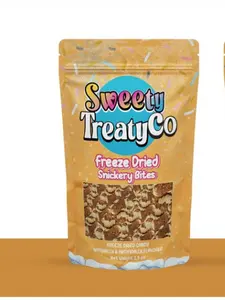 Sweety TreatyCo Freeze Dried Snickery Bites - 80 Calories per Serving, 2.7 oz Bag, Nutritional Facts Included