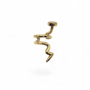 Nailed It Ear Cuff - Edgy Nail-Inspired Design Without Piercing - Stainless Steel with Gold Plating - Waterproof & Hypoallergenic - Easy Wear Jewelry