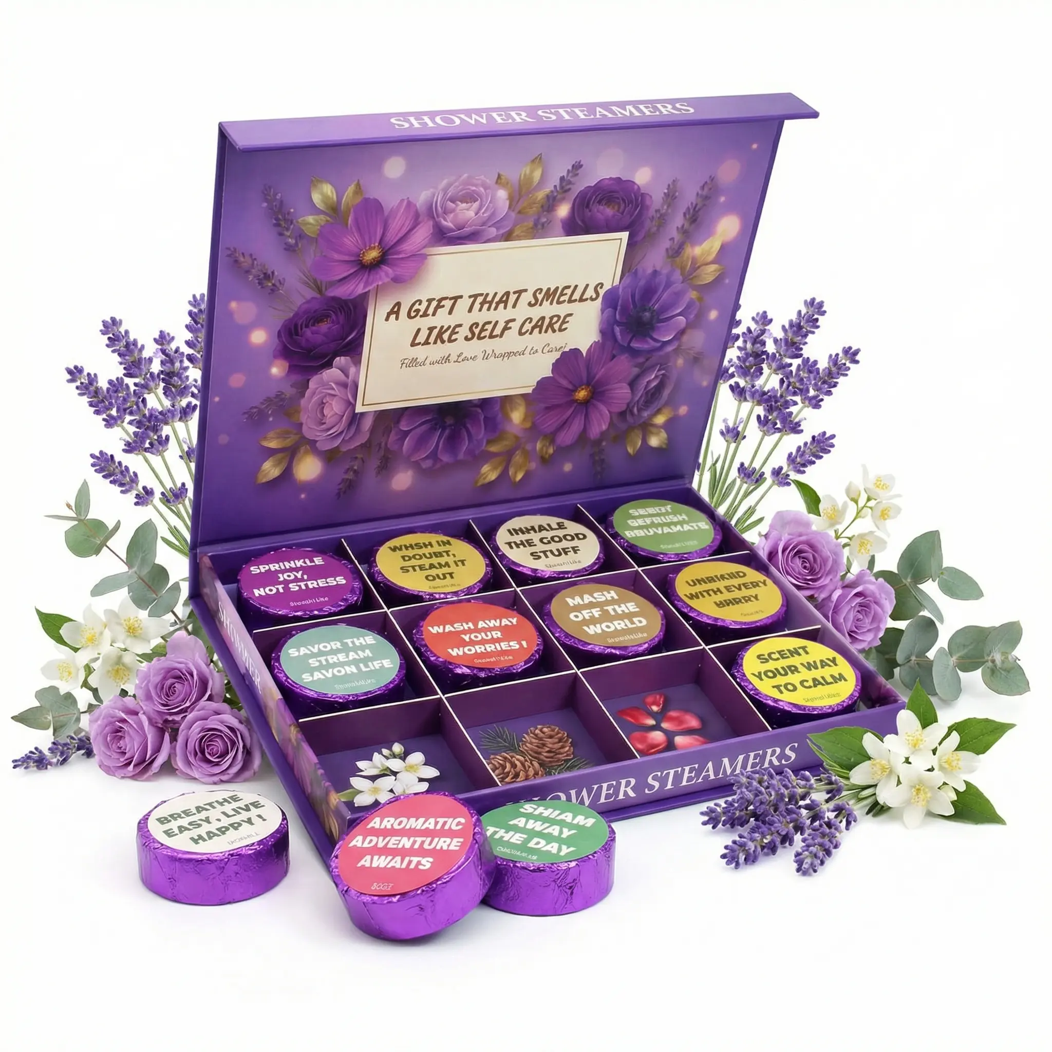 Gifts For Women, Aromatherapy Shower Steamers -12-Pack Self Care & Spa Birthday Gifts For Women, Relaxation & Stress Relief, Bath Shower Bombs With Lavender & Eucalyptus Essential Oils, Mother's Day Gift