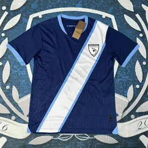 2025 2026 Guateamala Away Short Sleeve Blue Soccer Jersey