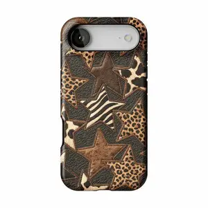Vireli Leopard & Star Aesthetic Smartphone Casing - 2026 Summer Trend, Secure Fit Protection for iPhone 11-17 Pro Max, Handheld Devices Accessory, Cute Gift for Teenage Girls