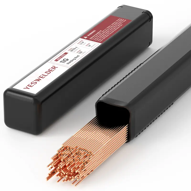 YESWELDER ER70S-6 Copper Coated Mild Steel TIG Welding Rod 5LB 1/8" 1/16" 3/32" x 16" TIG Filler Rod