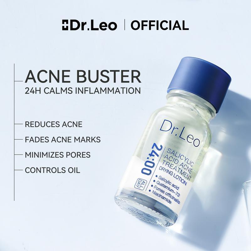 Dr.Leo Pimple & Blemish Skin Management Essence | 24H Clarifying Care with Purifying Ingredients | Manages Appearance of Inflammation, Aids Skin Resurfacing