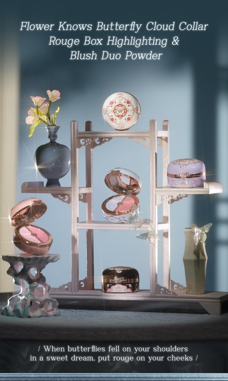 Flower Knows Butterfly Cloud Collar Collection Rouge Box Highlighting & Blush Duo, dealsforyoudays