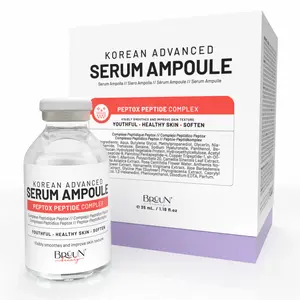 BRÜUN Peptox Peptide Facial Serum Ampoule – Hydrating Korean Skincare Serum for Face and Body, for Use with or without Derma Pen (Not Included), 1.18 fl.oz Microneedle Liquid Skin Serum