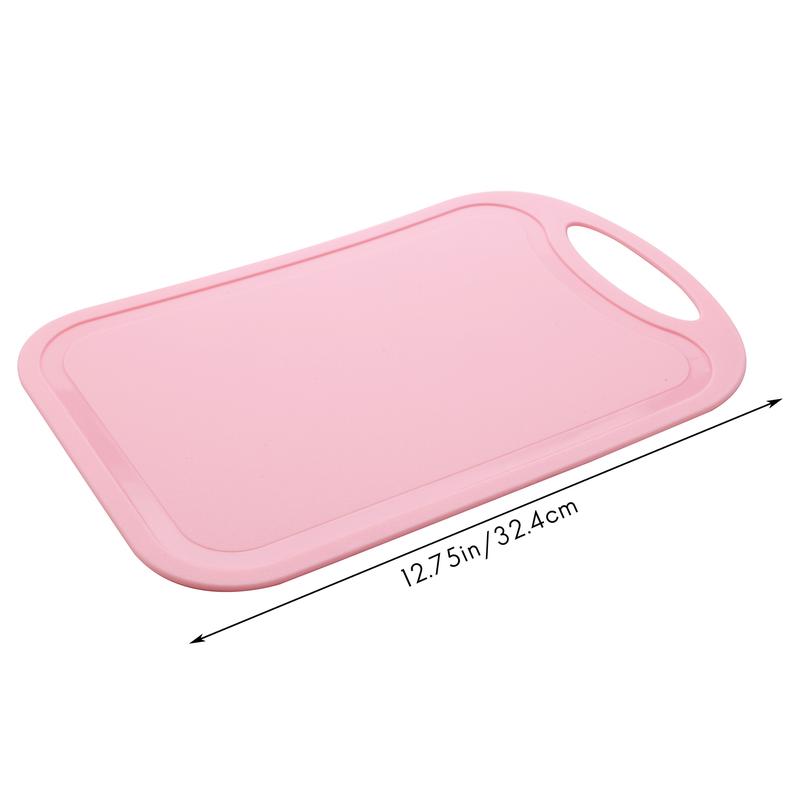 Plastic Chopping Block Meat Vegetable Cutting Board Non-Slip Anti Overflow With Hang Hole Chopping Board Pink Plastic Chopping Block Meat Vegetable Cutting Board Non-Slip Anti Overflow With Hang Hole Chopping Board Pink