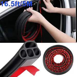 5M Car Door Seal Strip Universal Self Adhesive Automotive Weather Stripping,L Shape Car Door Soundproofing Strip, Rubber Seal Strip for Cars Trucks SUVs RVs Hood Cover