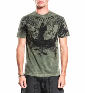 AFFLICTION Men's Casual T-Shirt - River Styx Graphic Menswear Top