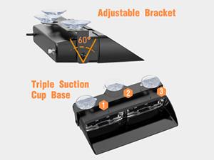 Nilight Strobe Lights, Windshield Hazard Warning Safety Flash Lights with Suction Cups, Super Bright LED Strobe Lights for Enforcement Firefighters Vehicle Truck