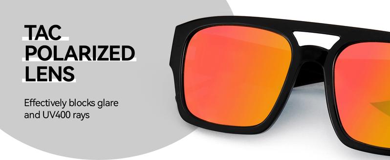 Meeloog Polarized Fit Over Sunglasses for Men & Women,Outdoor Fashion Rectangular Aviator Style, Lightweight & Flexible TR90 Frame, UV Protection Sunglasses Over Glasses ST0081 Functionality Coating Lens