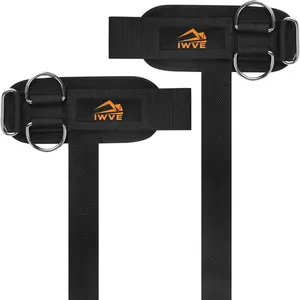 IWVE Weight lifting Lifting Straps Wrist Wraps for Men Women Lifting Straps Gym FIFA weight lifting straps with D-rings for cable machine workouts