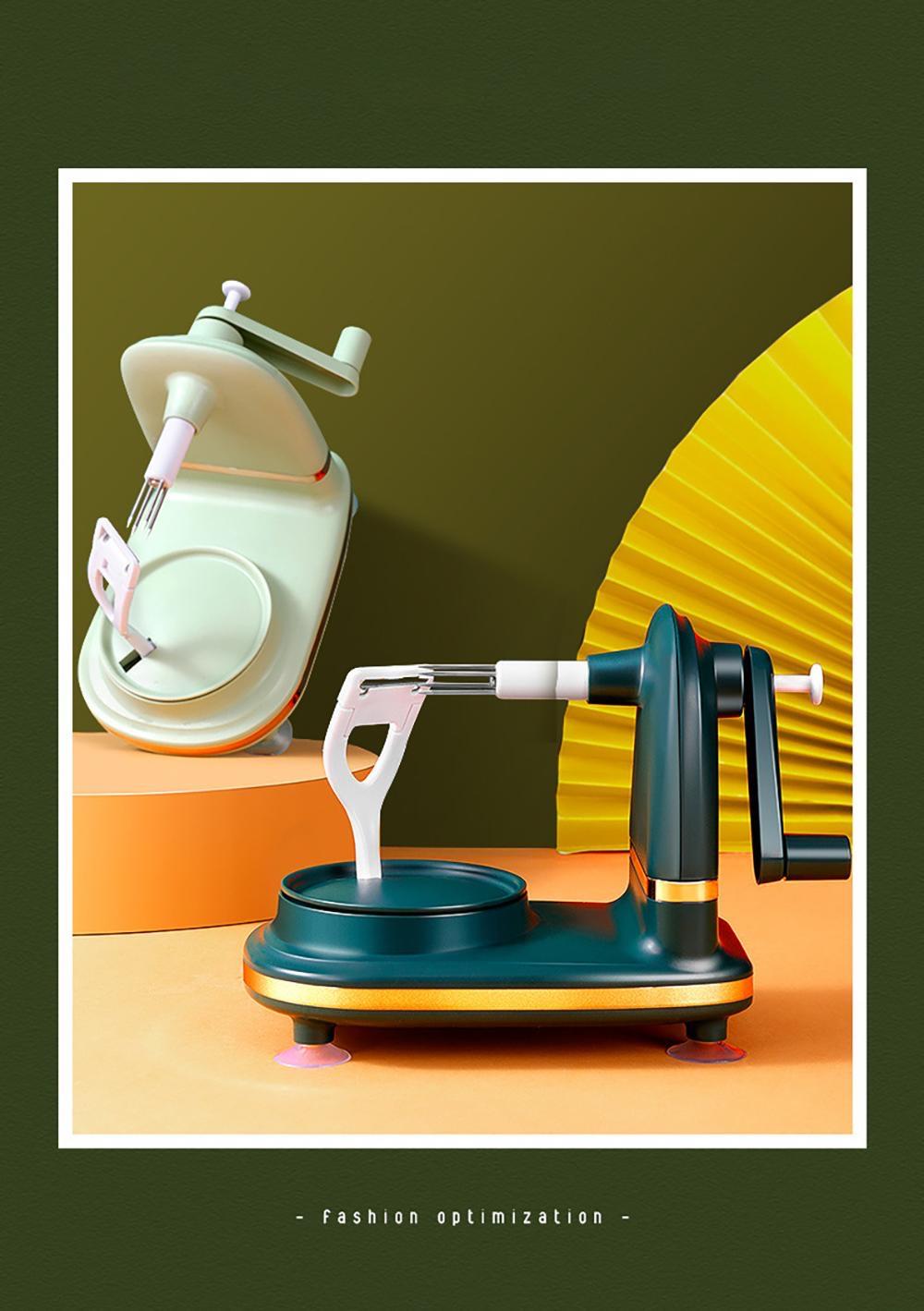 Hand Cranked Apple Peeler Machine, Manual Fruit Peeler Slicer and Rotating Kitchen Peeling Machine for Apples, Potatoes and Pears, Easy Use Kitchen Gadget for Peeling, Coring and Slicing Fruit for Baking, Snacks, Pies and Daily Food Prep