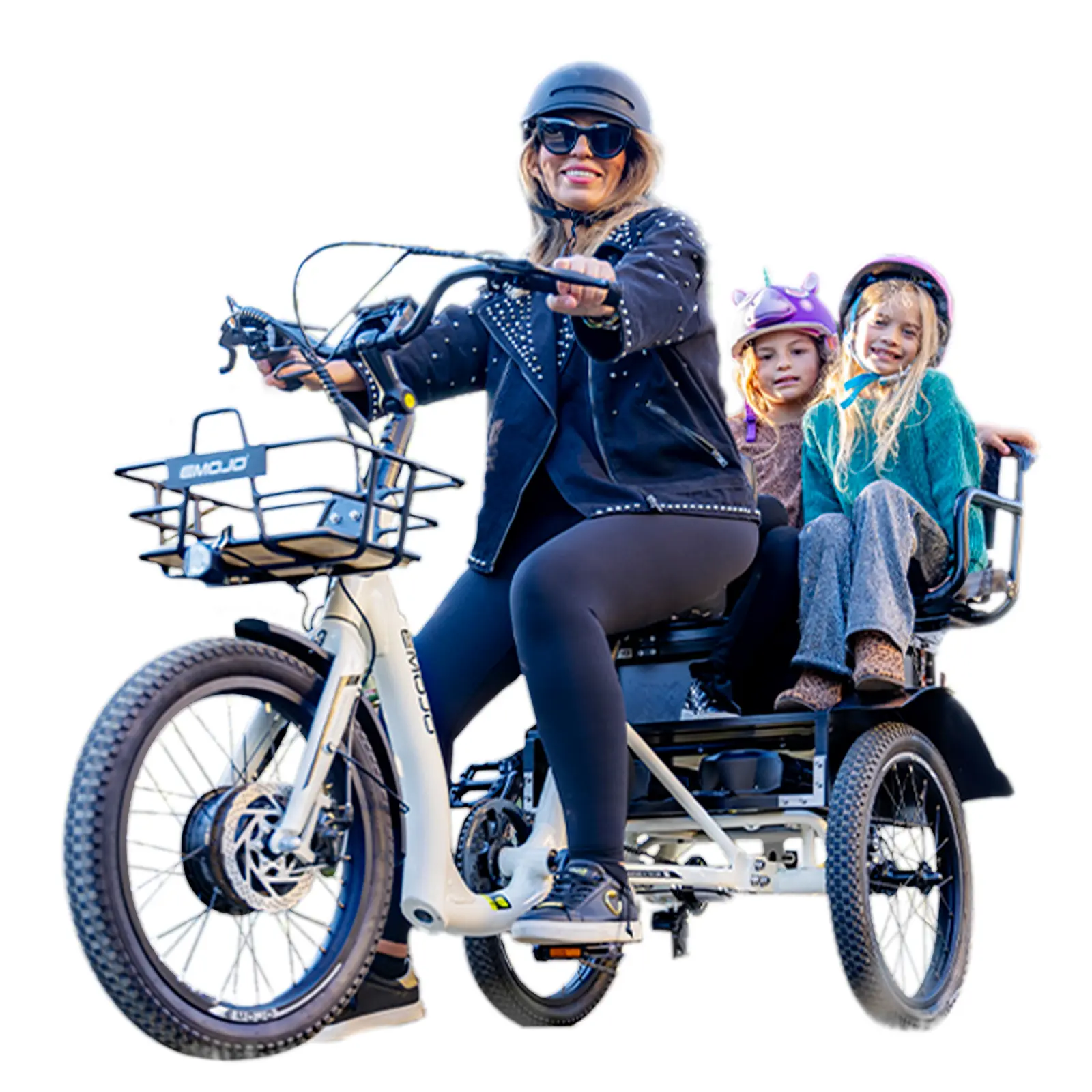 EMOJO Bull 8.5" Low Step Through Electric Tricycle for Adults with Passenger Seat, Long Range Seniors Electric Trike with Built-in Differential, 500W 7 Speed