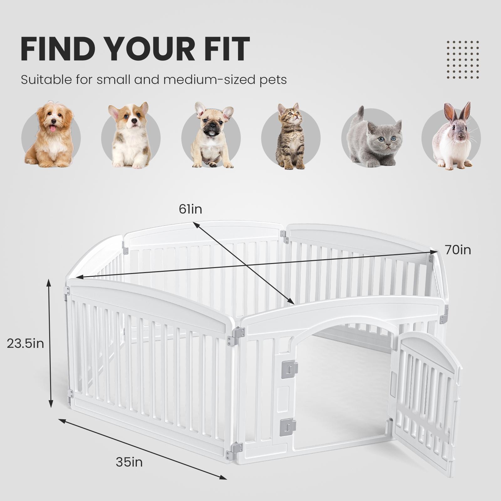 Dog Playpen Safe & 4/6-Panel Secure Indoor/Outdoor Pet Fence | Folding & Portable | Ideal for Small to Medium Dogs | Easy to Clean