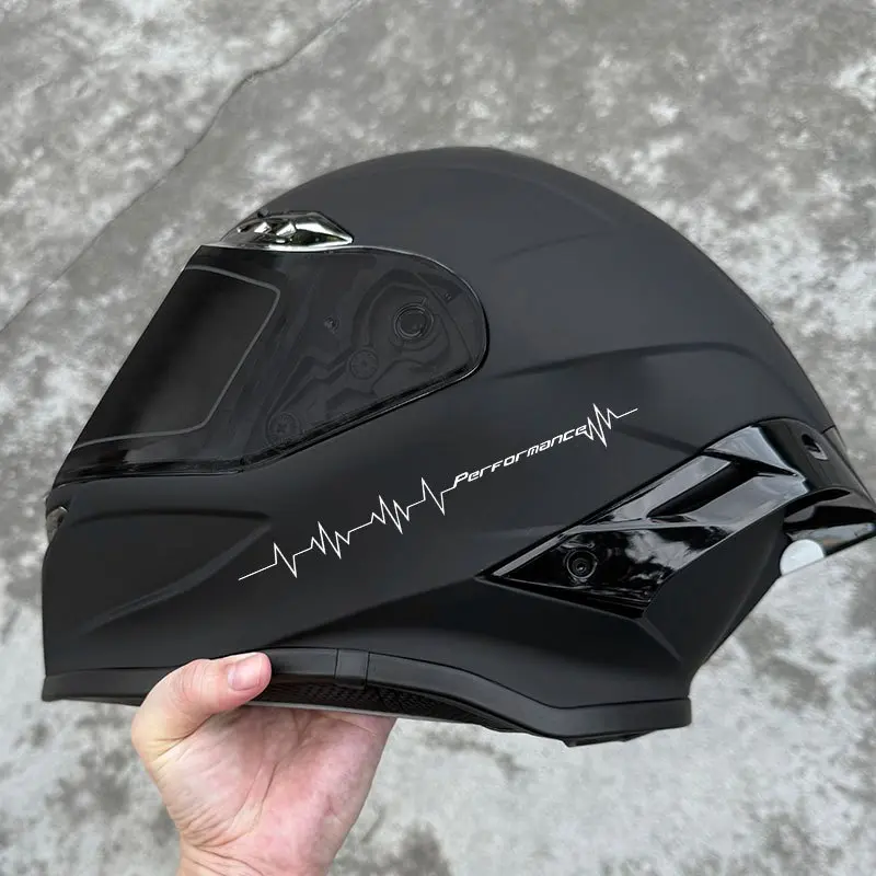 1PC Fits decor spots of commute motorcycle helmets/personality vehicles, during morning rush traffic, this racing heartbeat sticker eases commute dullness, letting gear show motorcycle racing attitude, Motorcycle helmet stickers