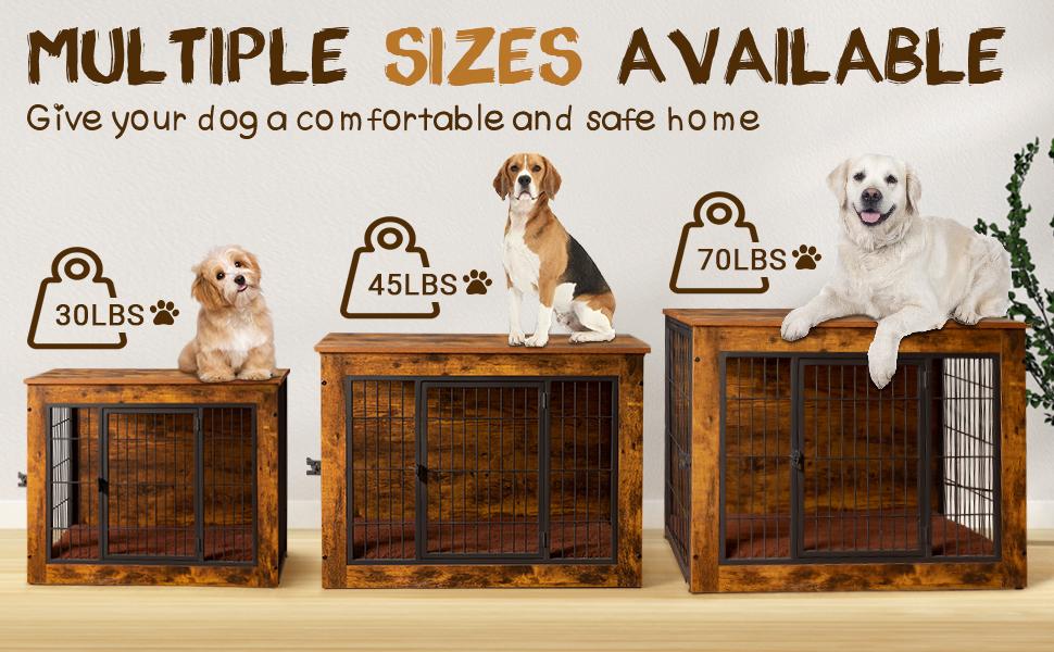 Warcat Dog Crate Furniture with Thick Cushion, Side End Table Wooden Dog Cage with Double Doors, Chew-Resistant Dog Kennel Dog House Indoor for Small to Large Dog SpringShine SpringStatements SpringBreak Warcat Dog Crate Furniture with Thick Cushion, Side End Table Wooden Dog Cage with Double Doors, Chew-Resistant Dog Kennel Dog House Indoor for Small to Large Dog SpringShine SpringStatements SpringBreak