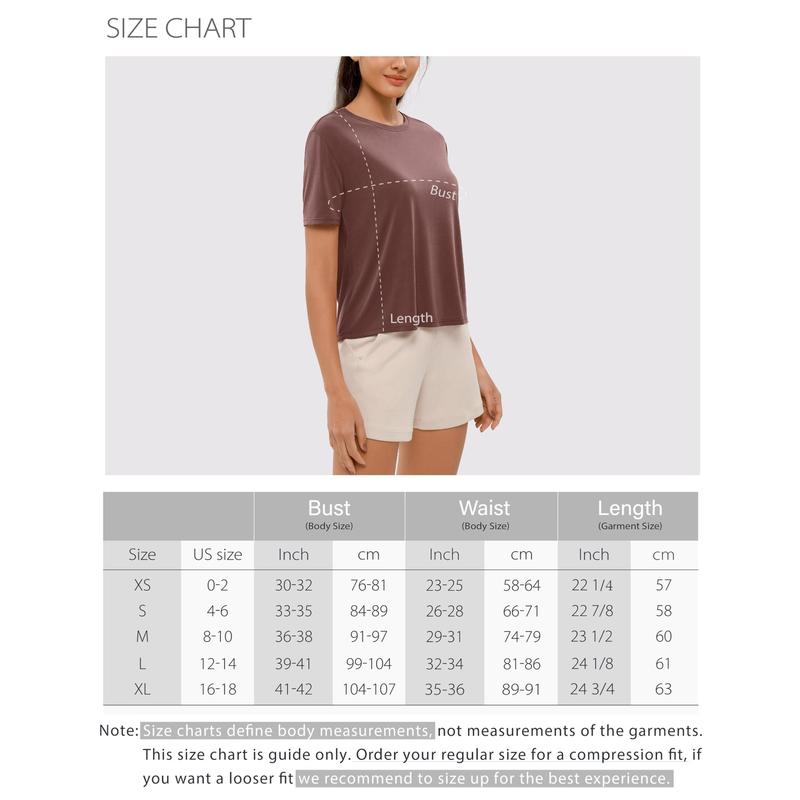 ODODOS Modal Soft Short Sleeve Shirts for Women Crew Neck Yoga Tee Casual Workout Tops