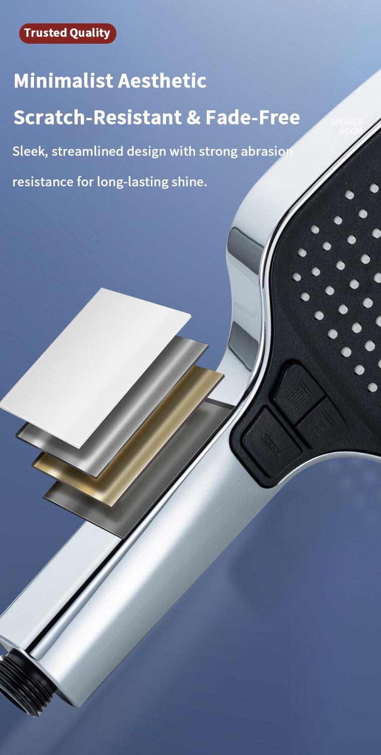 High-pressuremulti-mode handheid showerhead &Square-panlel showerhead,power wash,showerhead with ON/OFF switdh for pets bath 1.5m hose,shower bracket,Shower,bathroom supplies.