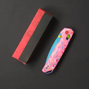 2038 Donut Outdoor Folding Knife, Aluminum Alloy Handle, D2 Anti-Corrosion Hard Blade, Outdoor Utility & Daily Carry EDC Tool, Ideal Gift for Outdoor Enthusiasts