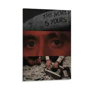 Scarface Canvas Print Poster Tony Montana Classic Gangster Movie Art Mural Decoration Unique Creative Wall Art Decoration game poster, collectible gift, movie lover poster, player poster, suitable for bedroomliving room, Perfect Gift