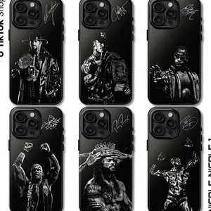 WWE All Legends Signature Phone Case, Legendary Wrestler Collection, Iconic Wrestling Star Black Phone Cover, Gifts For American Professional Wrestling, 17 Air Pro Max K