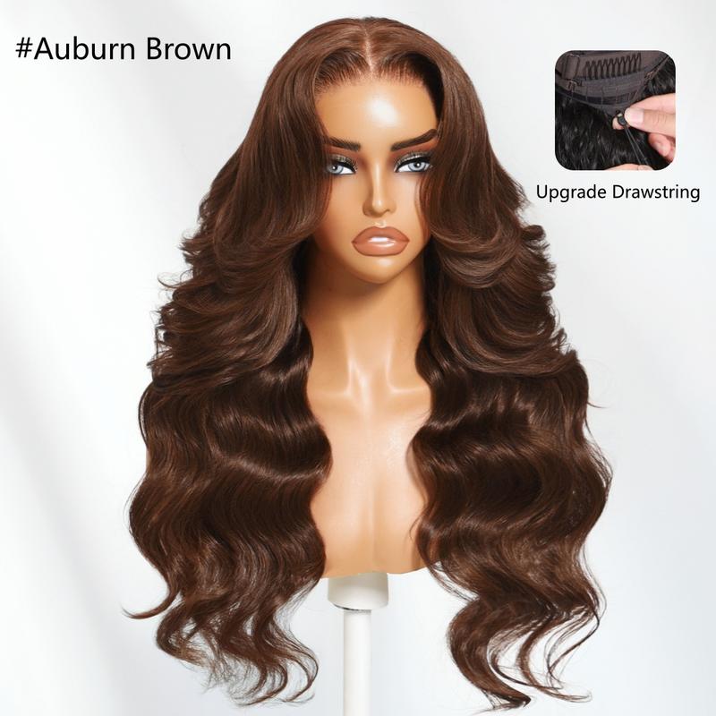New In| UNice Glueless Smoky Beige Blonde /Auburn Brown Loose Wave Wig with Drawstring Pre Cut 13x4 HD Lace Frontal Human Hair Wigs Natural Haieline for Beginners Friendly #tiktokshopjumpstartsale