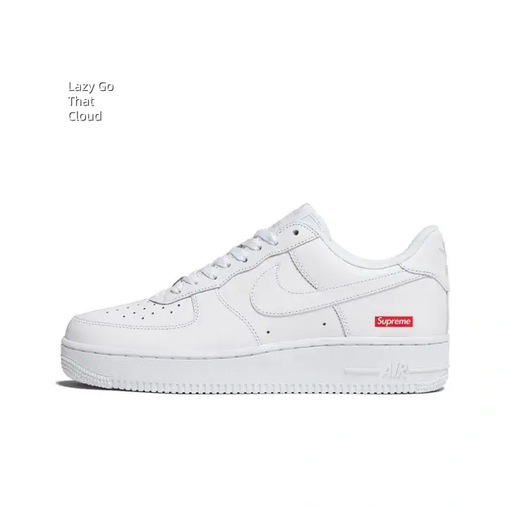 Small Red Square Label Accent Pure White Smooth Leather Low Top Platform Skate Sneakers, Streetwear Unisex Cushioned Flat Casual Shoes, Minimal Solid White Footwear for Campus Daily Commute Urban Trendy Outfits