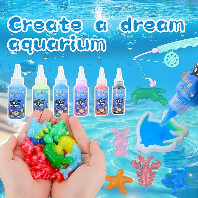 Magic Water Elf Toy Kit–Includes 24 Bottles of Gel and 20 Molds, Sensory Toy with Magical Gel Water Pets, Fun DIY Craft Kit, Party Favor, Birthday and Christmas Gift for Children Ages 3 and Up Magic Water Elf Toy Kit–Includes 24 Bottles of Gel and 20 Molds, Sensory Toy with Magical Gel Water Pets, Fun DIY Craft Kit, Party Favor, Birthday and Christmas Gift for Children Ages 3 and Up