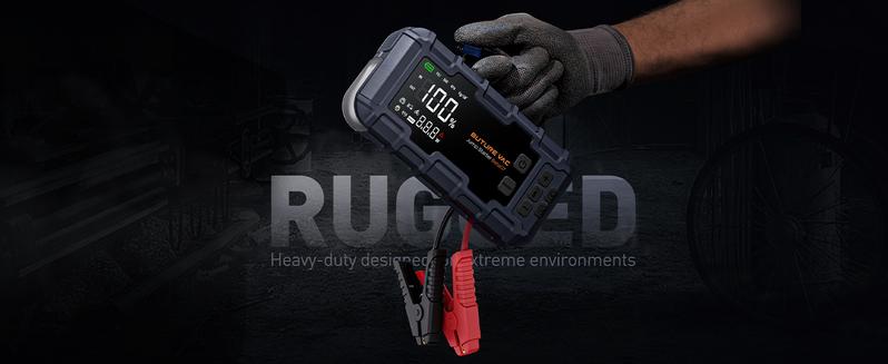 Buture 10-in-1 Portable Car Battery ultra-safe Jump Starter with Air Compressor 8000A 160PSI 45W Charger, Jump Starter Jump Box (All Gas 14L Diesel), Car Battery Jumper Starter Portable Jumper Cables, Gloves, Lights,Christmas,gift