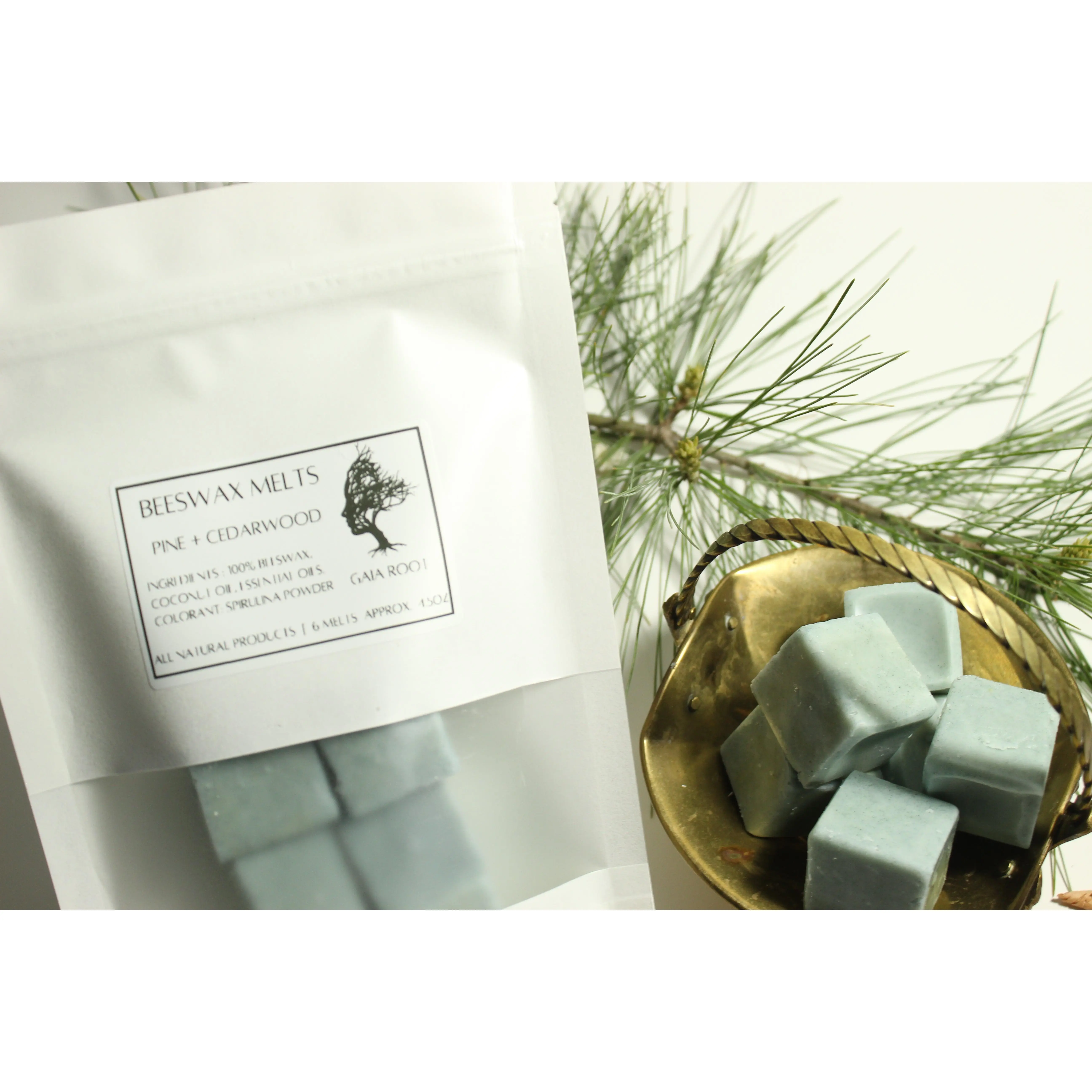 BEESWAX WAX MELTS  PINE + CEDARWOOD