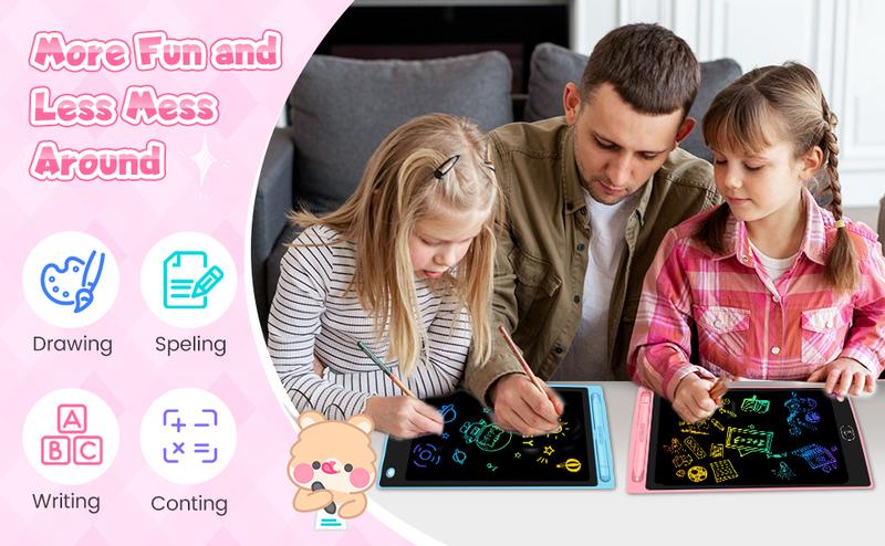 LCD Writing Tablet for Kids - Erasable and Reusable  Toddler Doodle Board in 8.5 inch, Ideal Drawing Pad for Educational Learning Toy for Ages 3-8, Perfect Gift for Girls Boys