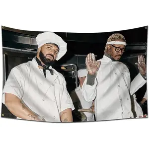 Tapestry  Drake and Future Funny Flag Tapestry Life Is Good Album Flag Banner (40x60 IN,HD Printing) For Living Room Bedroom Dorm Wall Art Decor Decoration Poster Design Photo Colorful Peach Velvet