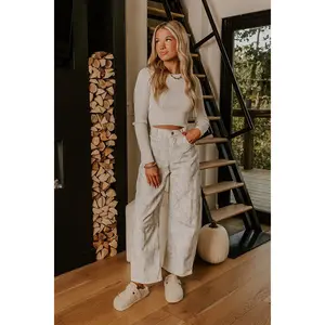 The Bobbie High Waist Corduroy Barrel Leg Jean