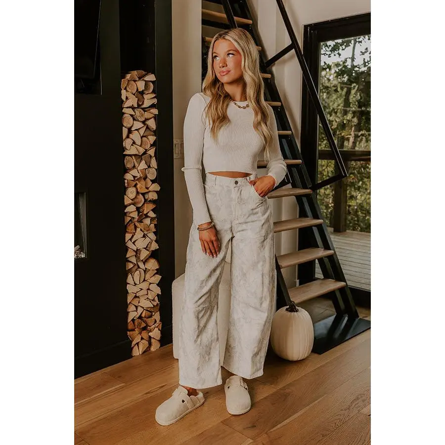 The Bobbie High Waist Corduroy Barrel Leg Jean