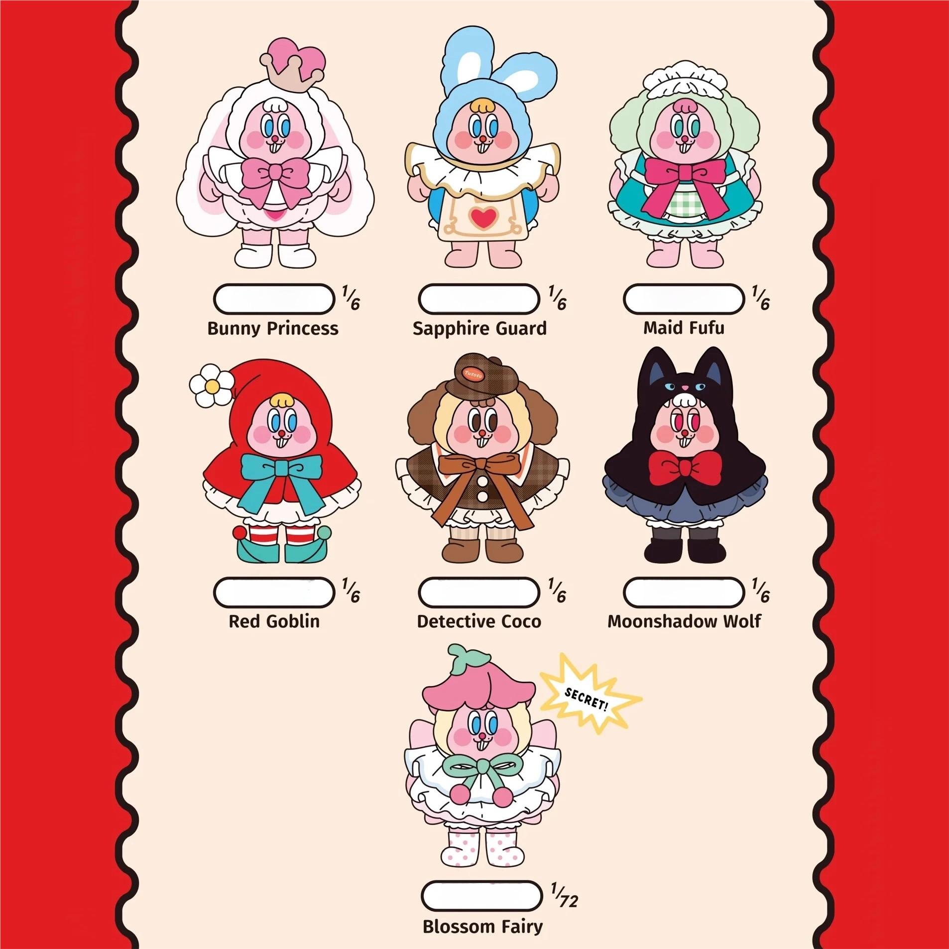 MINISO Carrot Street Fairy Tale Dreamland Vinyl Plush Series Blind Boxes,Cute Collectible Cartoon Figures, Designer Toy Gift